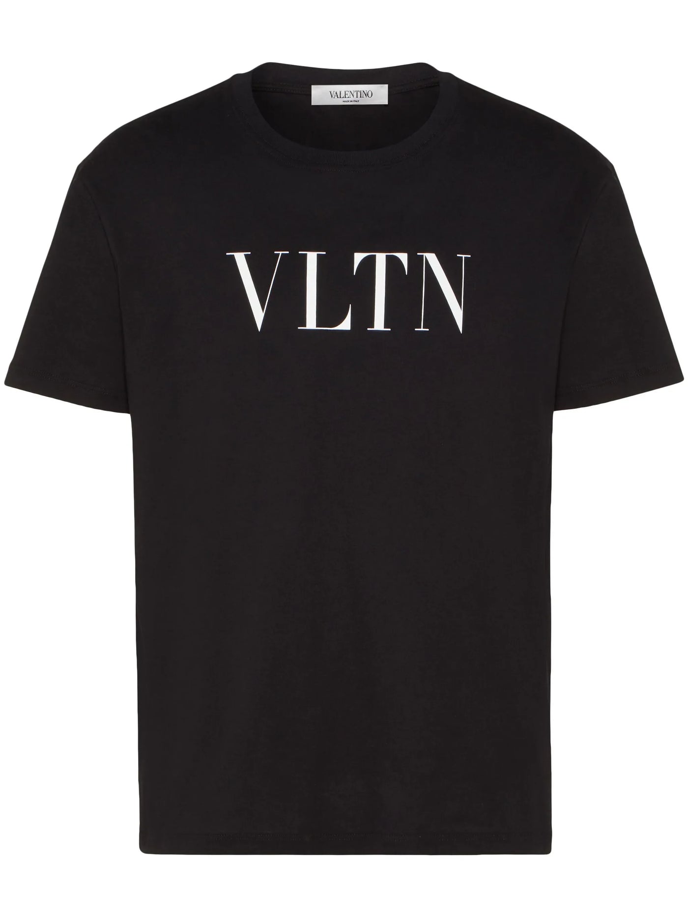 Valentino Wit Vetgedrukt VLTN Print Logo T-shirt in Zwart 