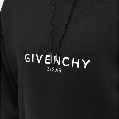 Givenchy Hoodie met omgekeerd logo zwart