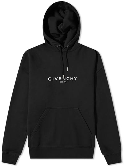 Givenchy Hoodie met omgekeerd logo zwart