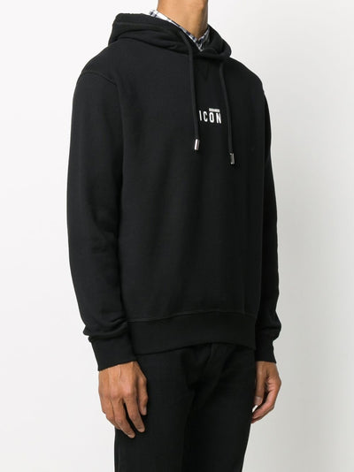 Dsquared2 Hoodie met kleine iconenprint in zwart