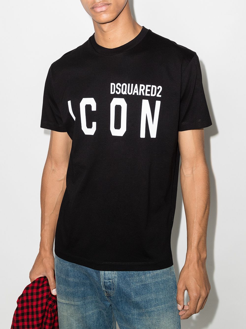 Dsquared2 T-shirt met iconenprint in zwart 