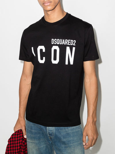 Dsquared2 T-shirt met iconenprint in zwart 