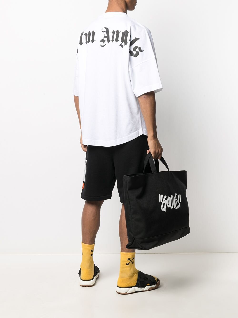 Palm Angels oversized T-shirt met opstaande hals in wit