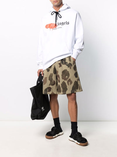 Palm Angels Red Spray Hong Kong-hoodie wit 