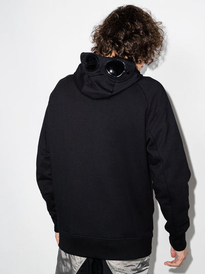 CP Company Diagonal Raised Fleece Goggle-jack in zwart