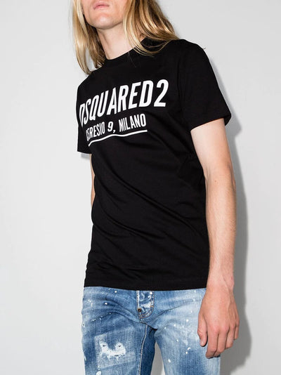 Dsquared2 Ceresio9 Cool T-shirt met logoprint in zwart 