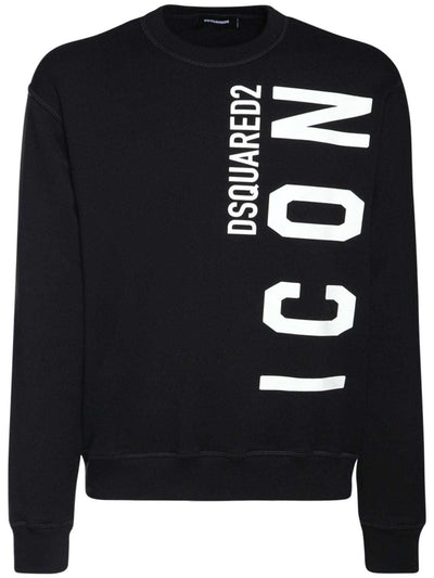 Dsquared2 Jersey sweatshirt met verticale icoonprint zwart