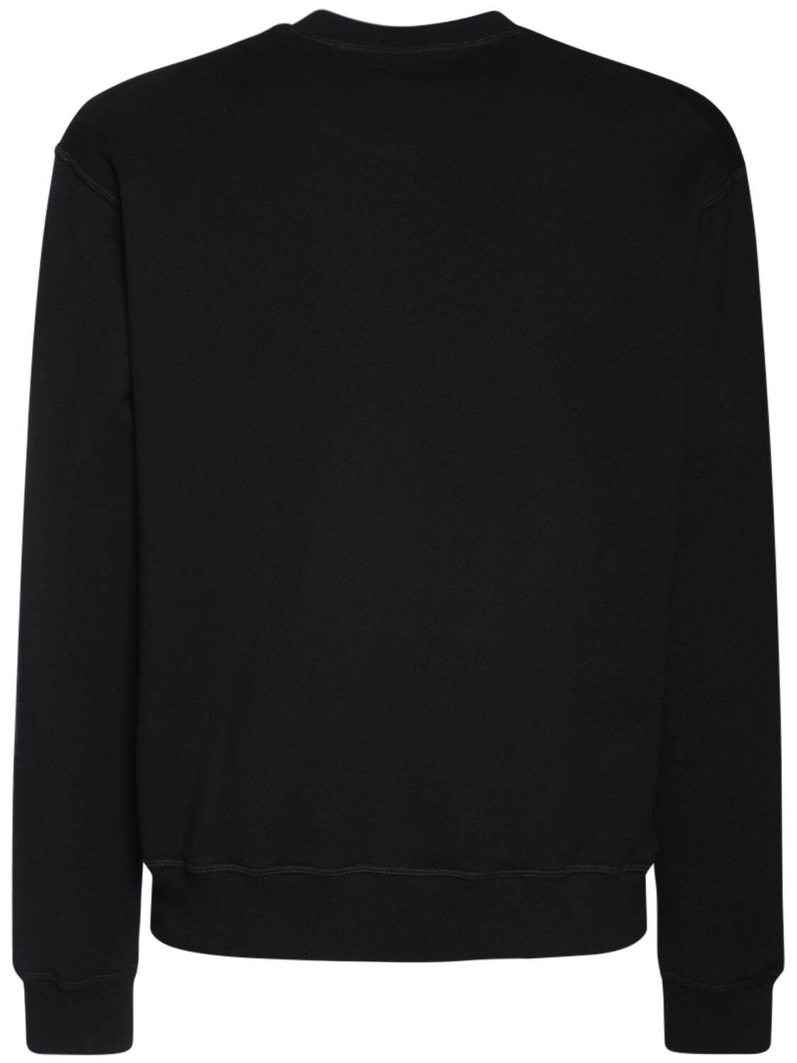 Dsquared2 Jersey sweatshirt met verticale icoonprint zwart