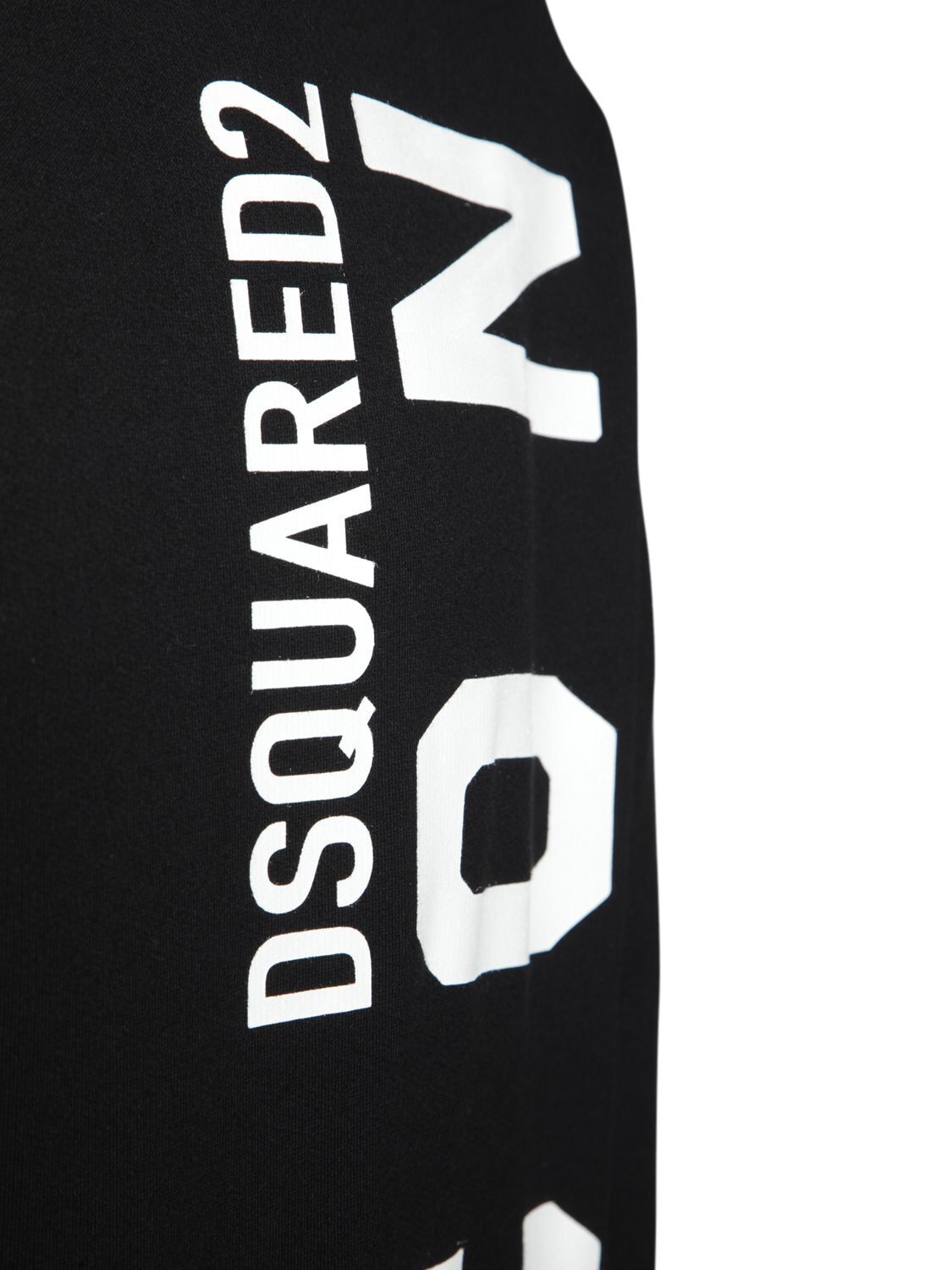 Dsquared2 Jersey sweatshirt met verticale icoonprint zwart