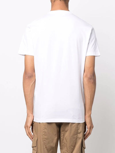Dsquared2 Wit cool-fit ICON T-shirt met verfspatten