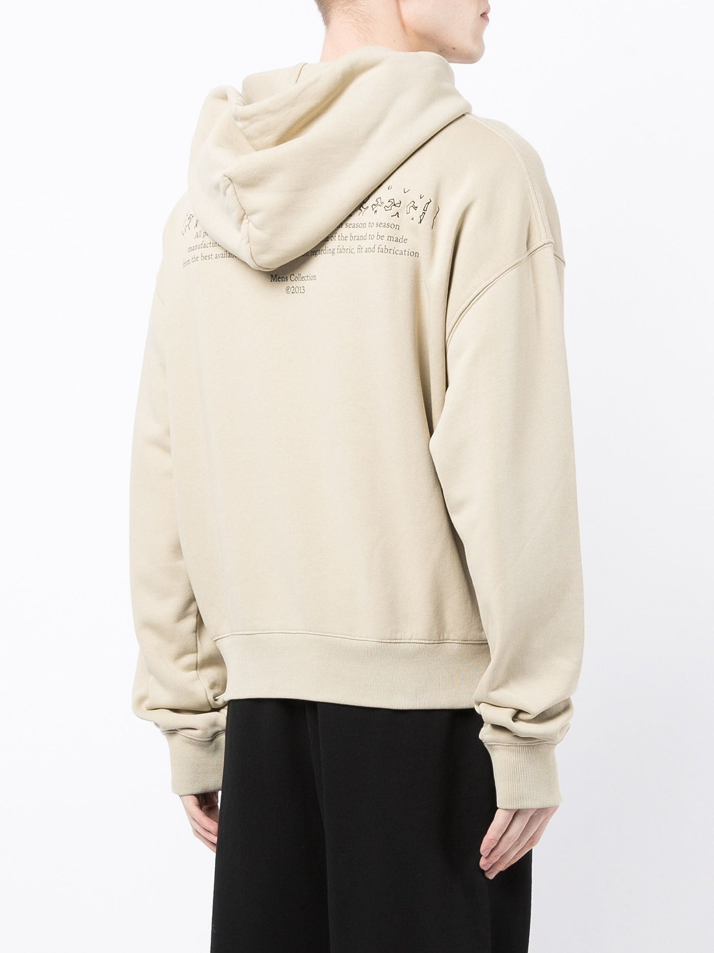 Off-White Figuur van Spraak Over Hoodie in Beige