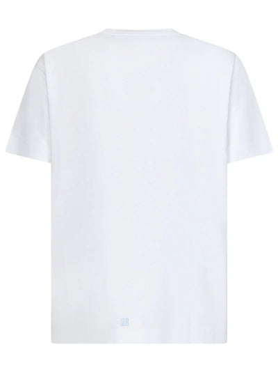 Givenchy 4G Stars Blue-logo bedrukt T-shirt in wit