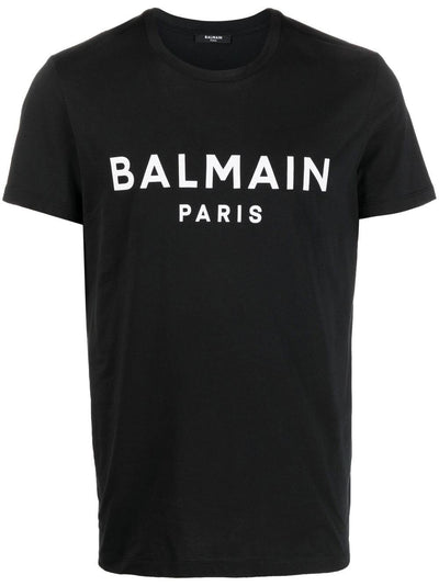 Balmain Paris Print Logo Zwart T-shirt 