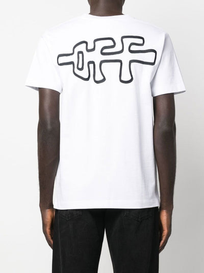 Off-White Rocks Type Print T-shirt in het wit