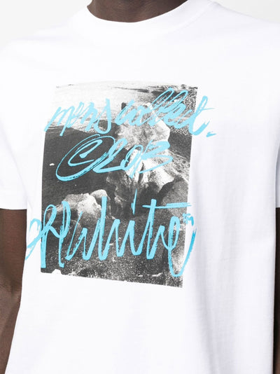 Off-White Rocks Type Print T-shirt in het wit