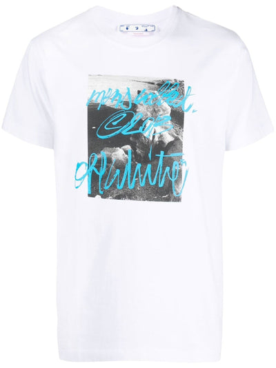 Off-White Rocks Type Print T-shirt in het wit