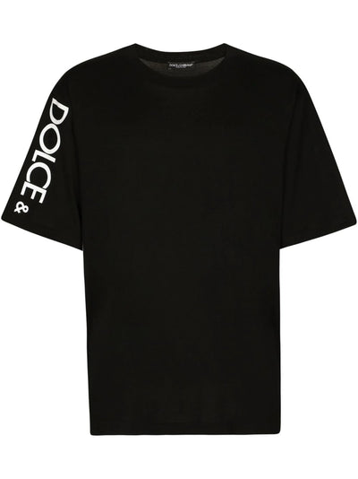 Dolce &amp; Gabbana T-shirt met logoprint aan de zijkant in zwart