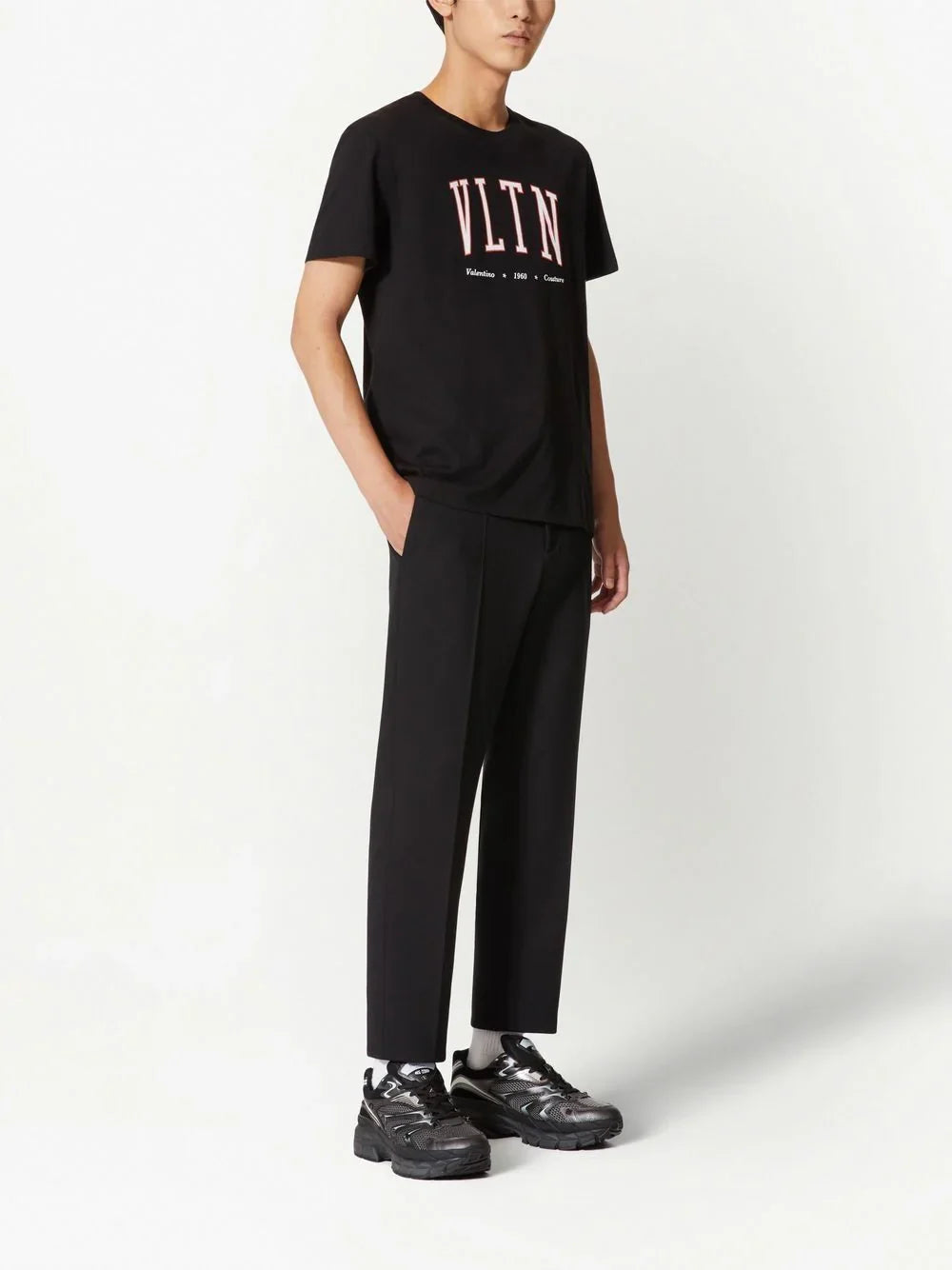 Valentino VLTN College-logo-T-shirt met print in zwart 