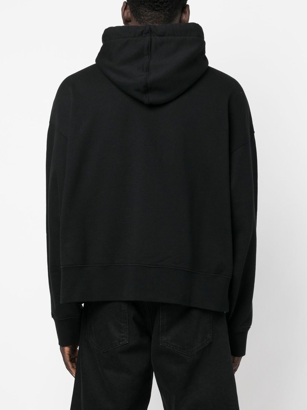 Palm Angels roze ster gespoten print hoodie in zwart 