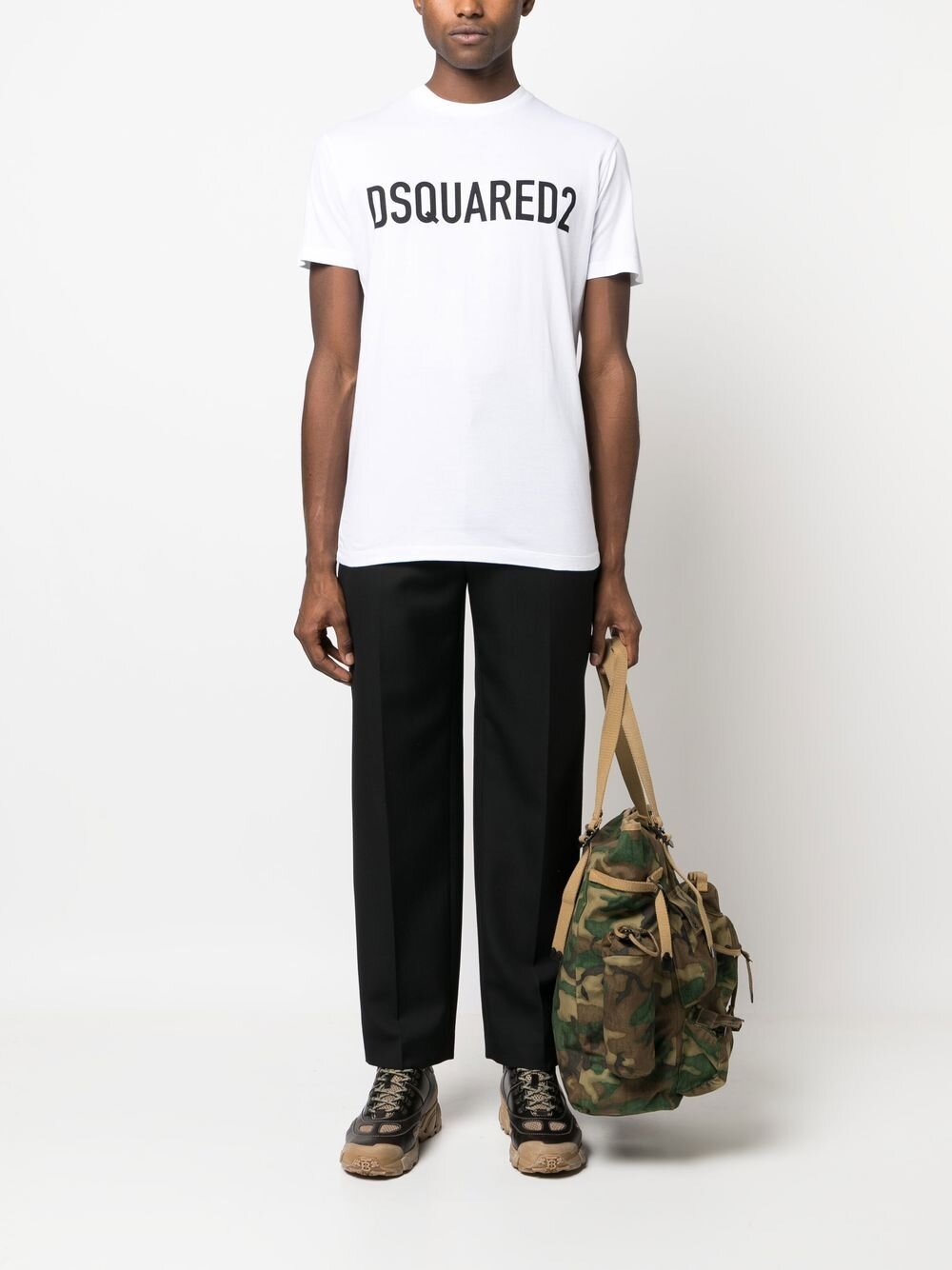 Dsquared2 Slouch T-shirt met logoprint in wit