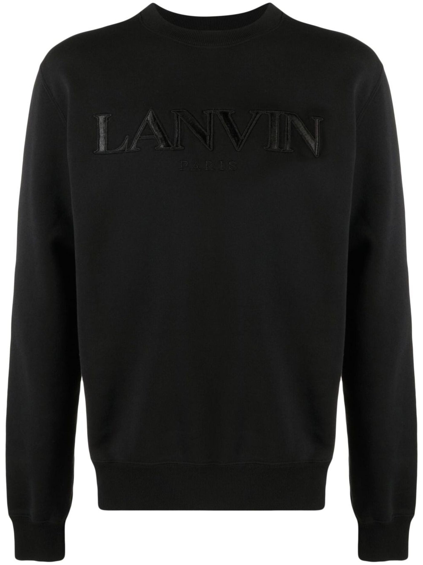 Lanvin Paris Logo Geborduurd Sweatshirt in Zwart