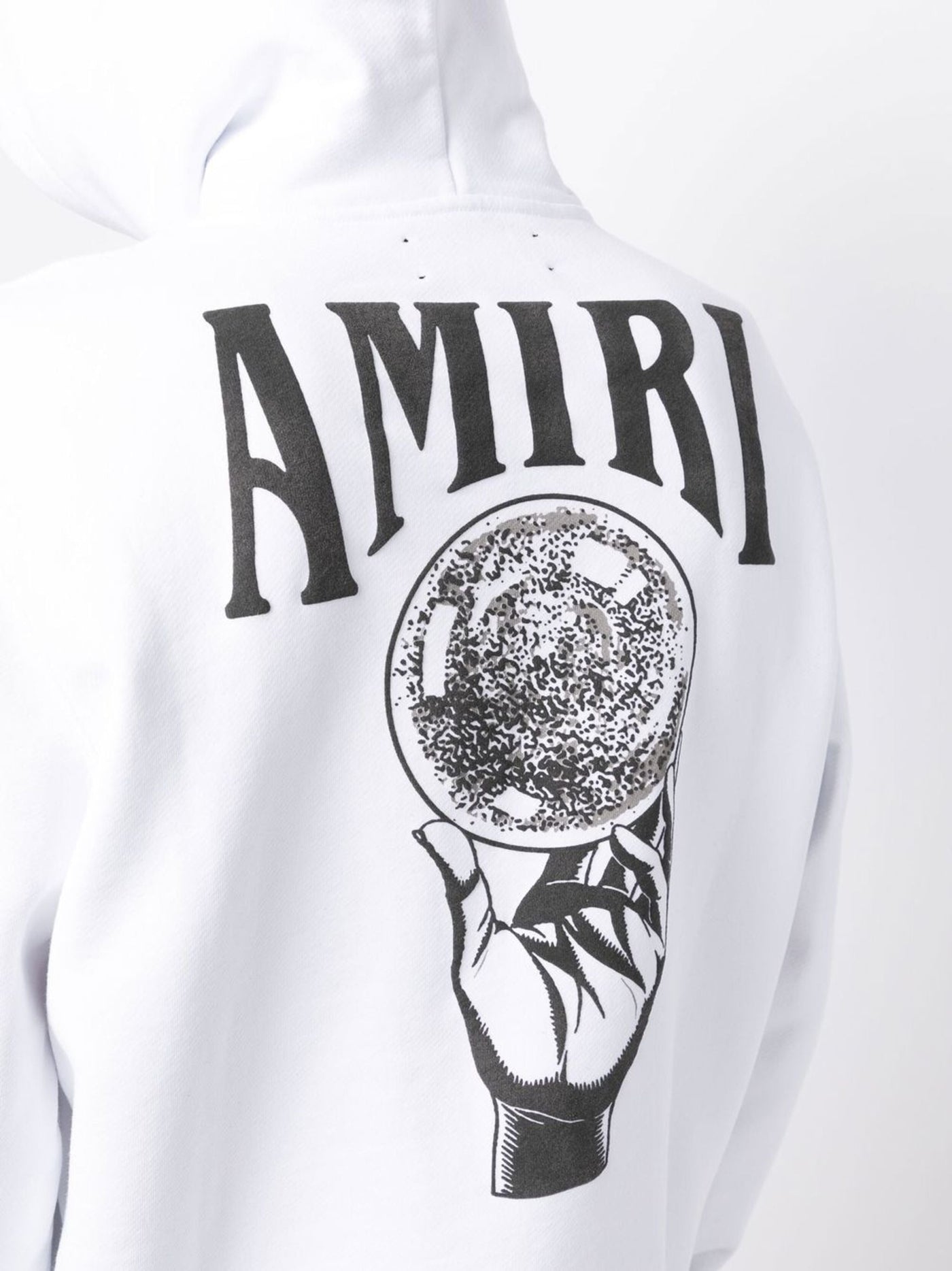 Amiri Crystal Ball Logo Hoodie in het wit