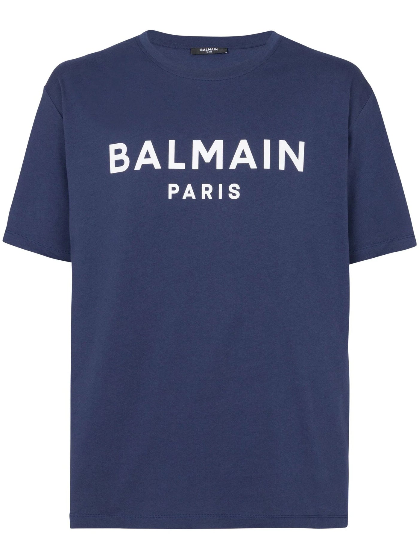 Balmain Logo Print T-shirt in marineblauw