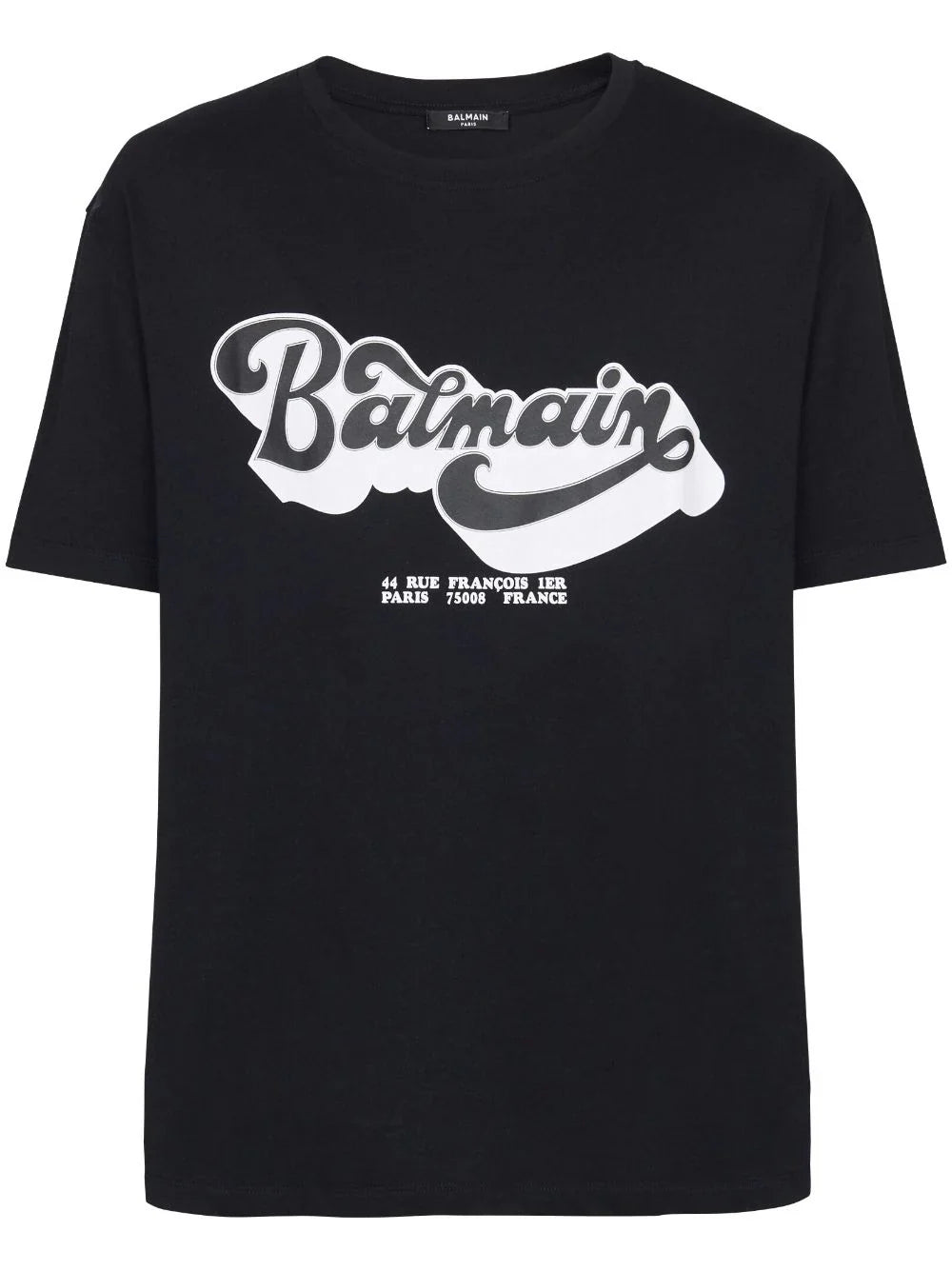 Balmain T-shirt met logoprint uit de jaren 70 in zwart 