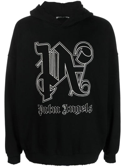 Palm Angels PA Monogram Logo Hoodie in Zwart