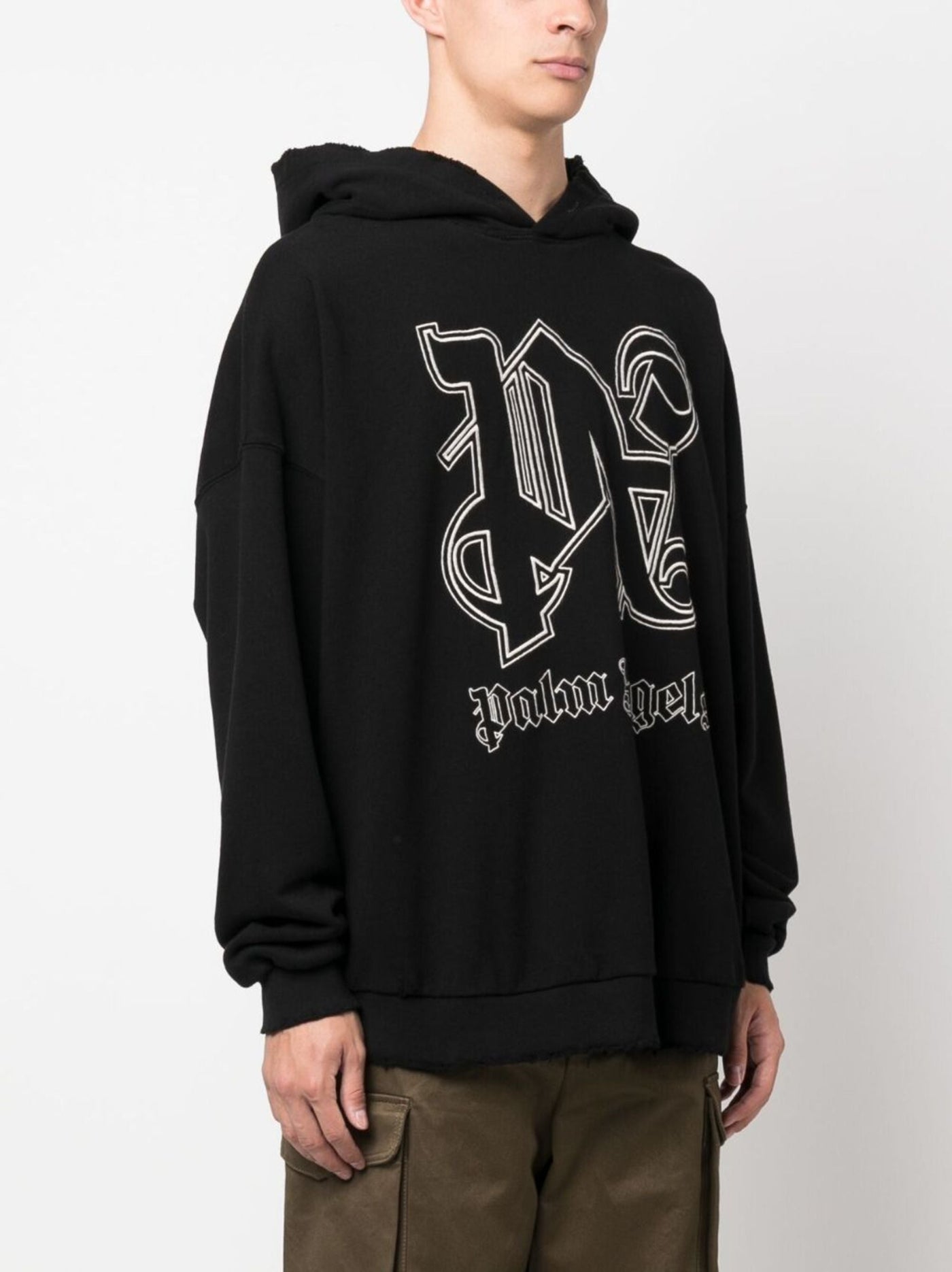 Palm Angels PA Monogram Logo Hoodie in Zwart