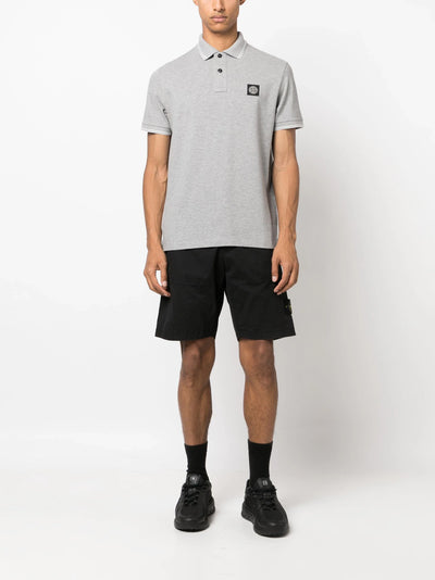 Stone Island Compass Patch Logo Polo in Grijs