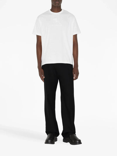 Burberry EKD Logo geborduurd T-shirt in wit
