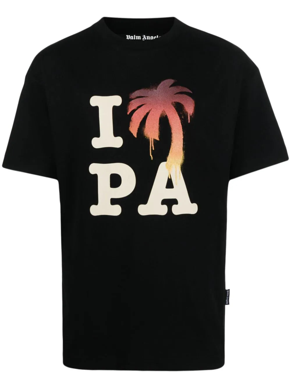 Palm Angels I Love PA-logo bedrukt T-shirt in zwart