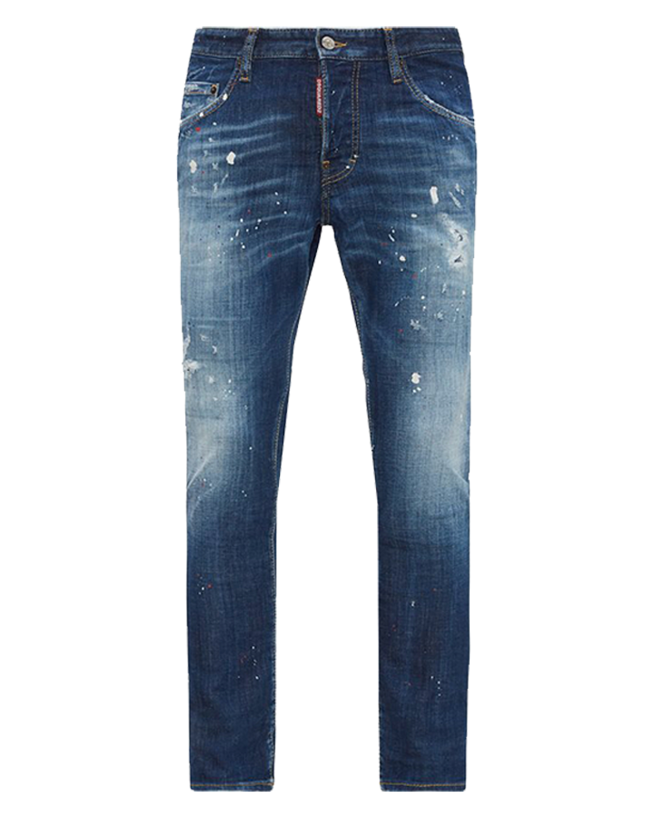 Dsquared2 DSQ2 Patch Ripped Skater Jeans in Blauw
