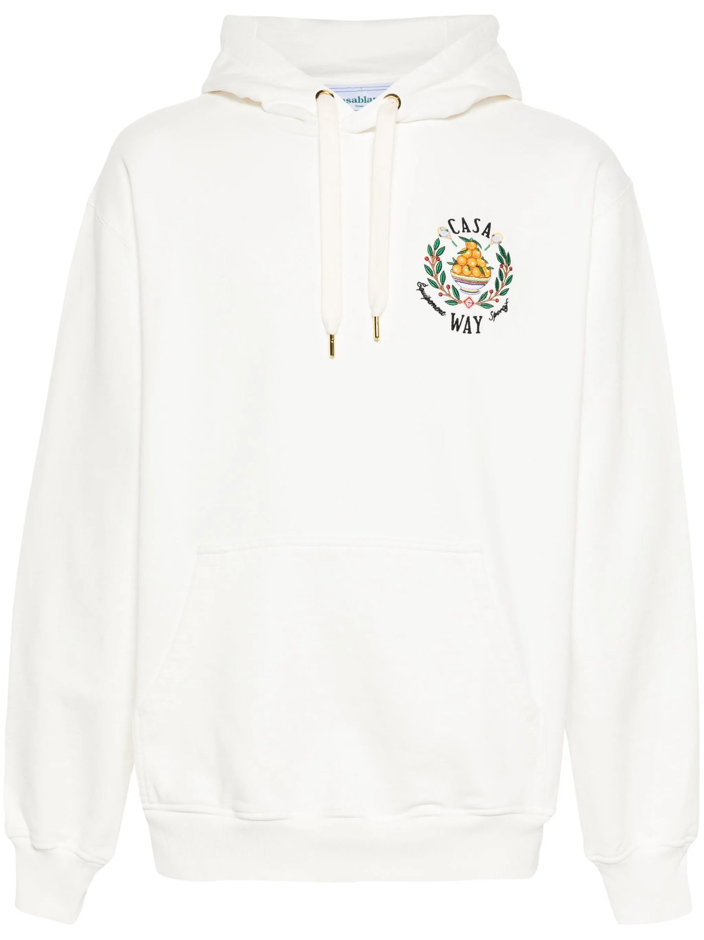 Casablanca Casa Way Bowl of Oranges geborduurde hoodie in het wit