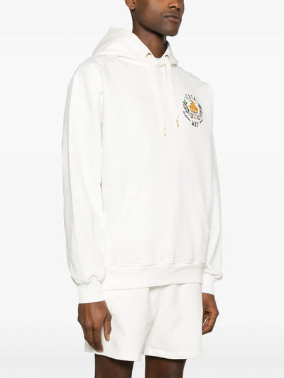 Casablanca Casa Way Bowl of Oranges geborduurde hoodie in het wit