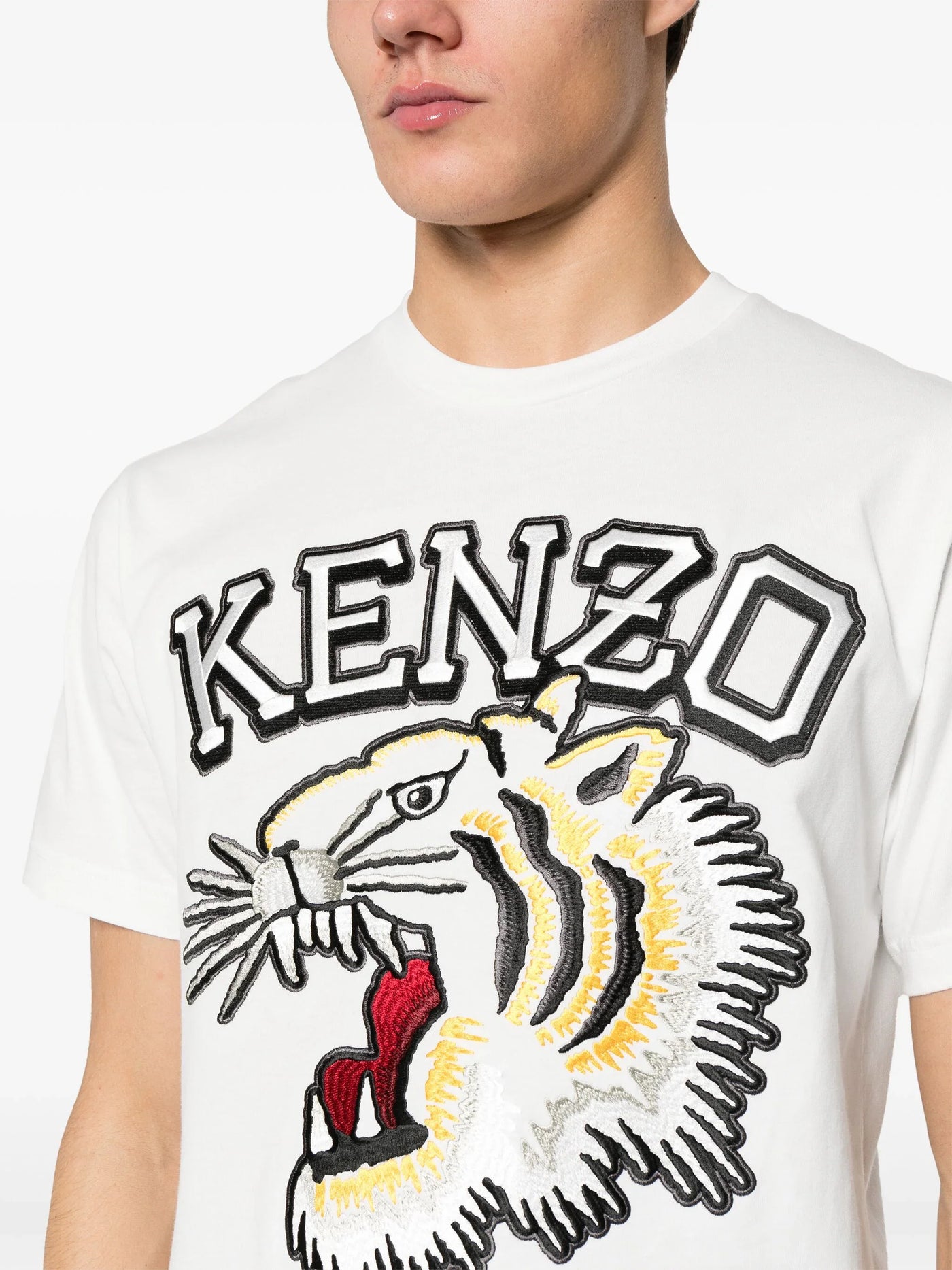 Kenzo Tiger Varsity Classic T-shirt in het wit