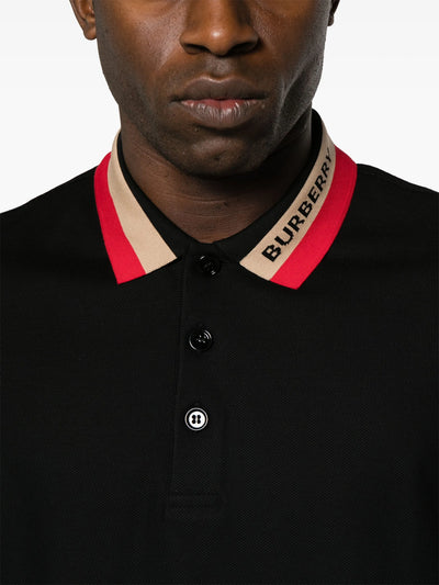 Burberry Contrasting Collar Polo in Black