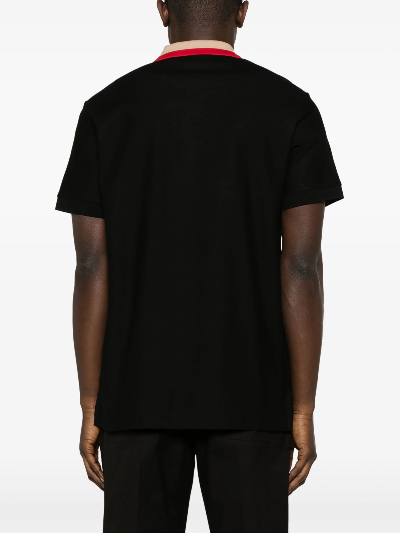 Burberry Contrasting Collar Polo in Black