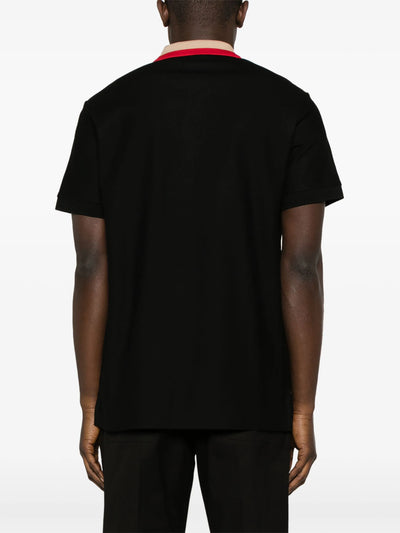 Burberry Contrasting Collar Polo in Black