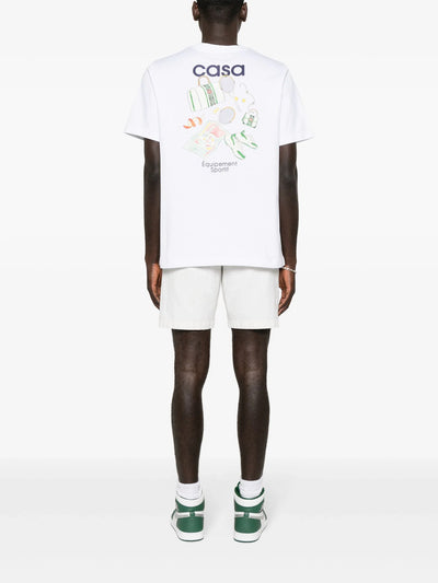 Casablanca Equipment Sportive Cotton T-Shirt in White