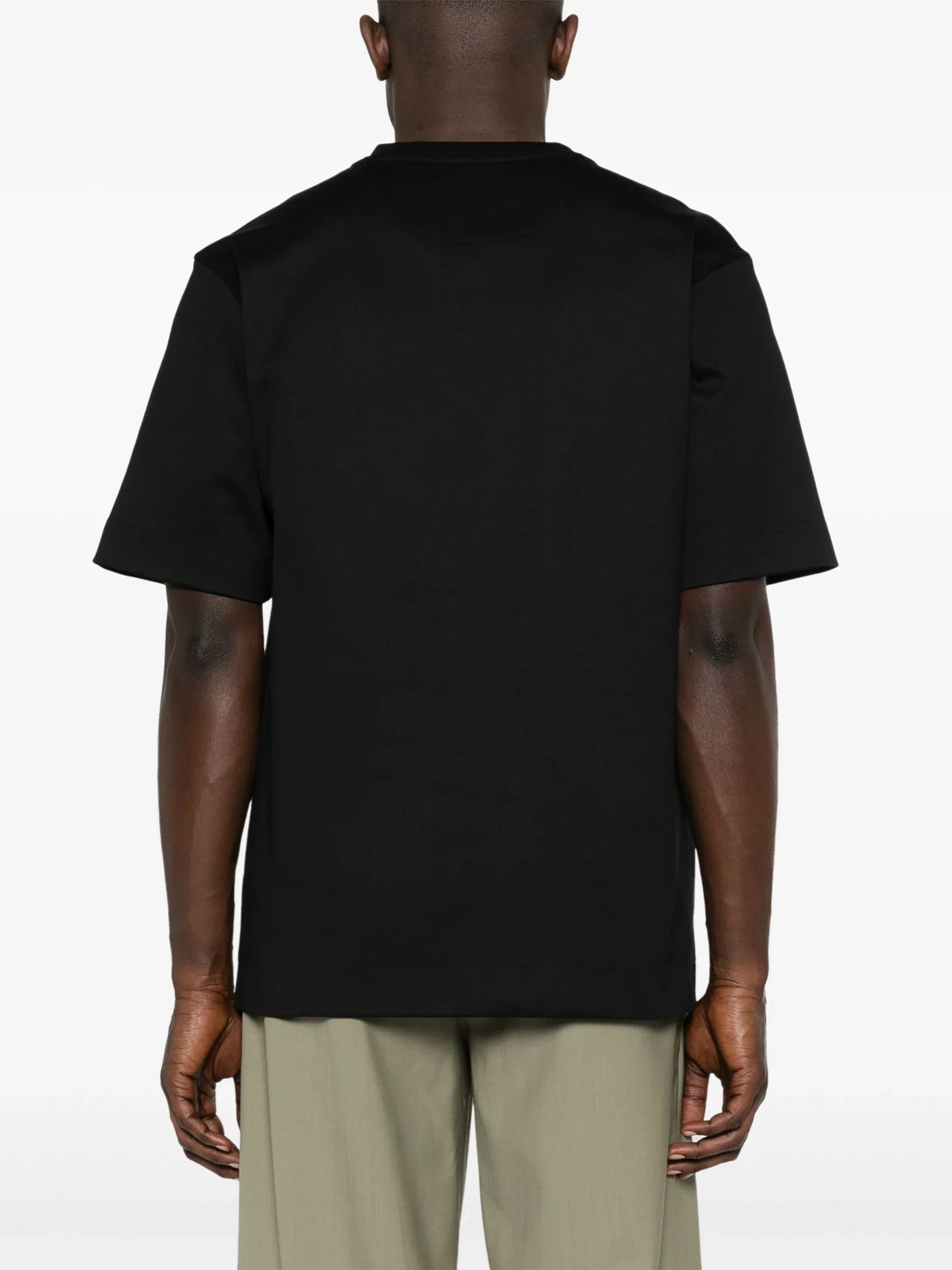 Fendi Made in Fendi Logo geborduurd T-shirt in zwart