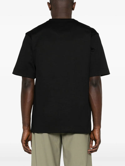 Fendi Made in Fendi Logo geborduurd T-shirt in zwart