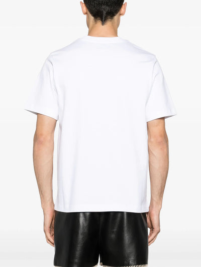 Casablanca-beeld En Marbe bedrukt T-shirt in wit
