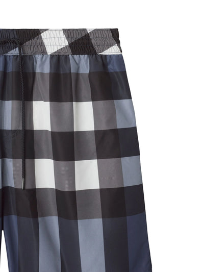 Burberry Check zwemshort in marineblauw