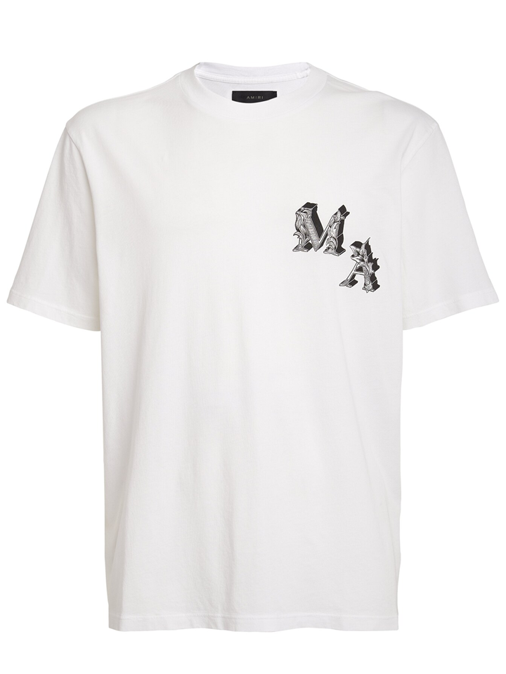 Amiri Angel Print T-shirt in wit