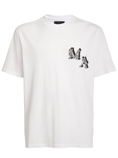 Amiri Angel Print T-shirt in wit