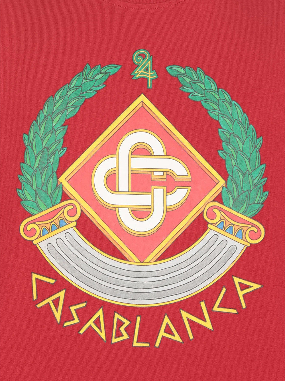 Casablanca Crest Printed Red T-Shirt