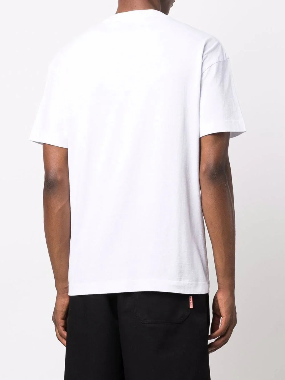 Palm Angels roze hart Palm Beach gespoten T-shirt in wit