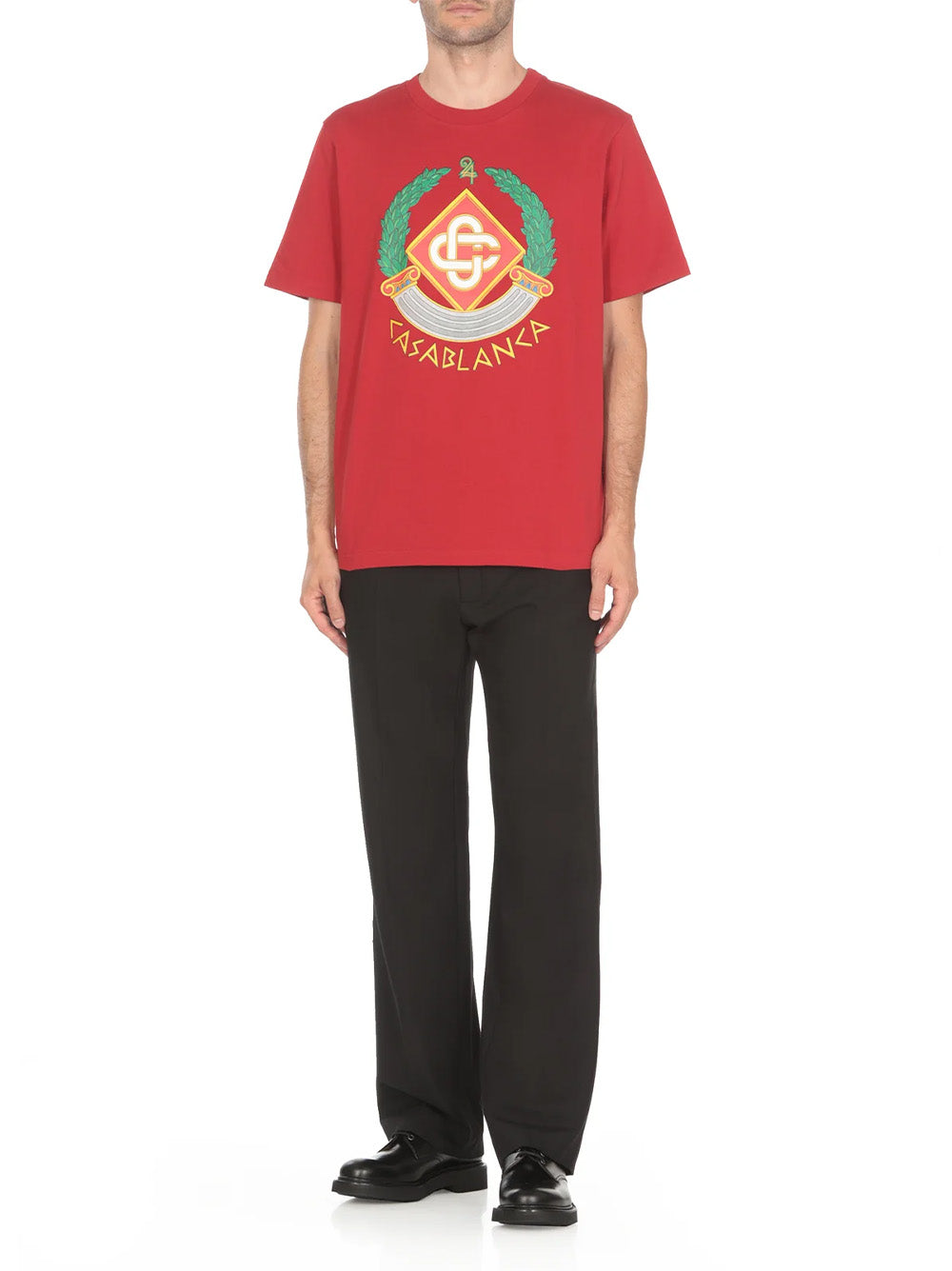 Casablanca Crest Printed Red T-Shirt